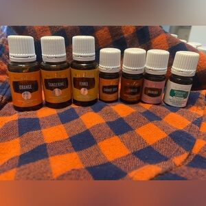Young Living mountain savory, manuka, ginger, carrot seed, fennel, tangerine +1